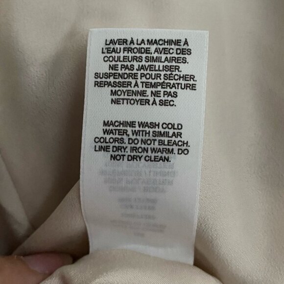 GARAGEHollySatinPlungeHalterMiniDressinBeigeOffWhiteszMMedium - Picture 11 of 12